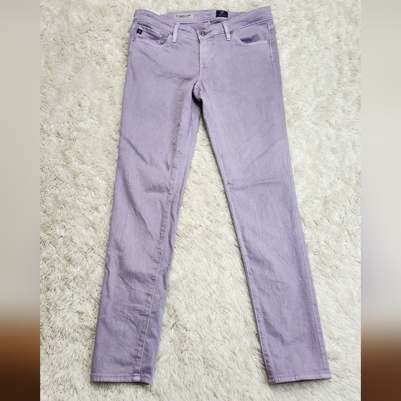 AG Adriano Goldschmied The Legging Ankle Super Skinny Stretch Denim 27R Lilac - Picture 6 of 16